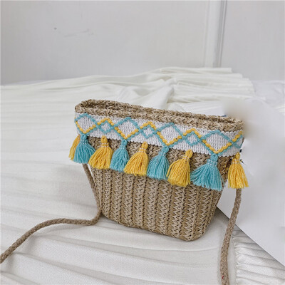 

Tailored Children Small Bag Fashion Girl Messenger Bag Mini Straw Change Accessory Bag