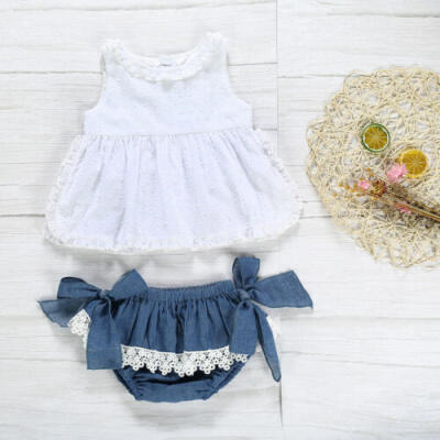 

US 2pcs Newborn Toddler Infant Baby Girl Clothes T-shirt TopShorts Pants Outfit