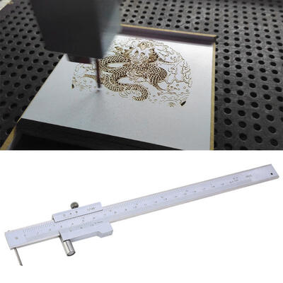 

Greensen 0-200mm Parallel Crossed Caliper Stainless Steel Parallel Crossed Vernier Caliper Marking Gauge