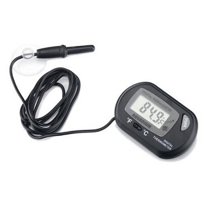 

Digital Aquarium thermometer LCD Screen Sensor Aquarium Water Thermometer Controller Wired Fish Tank Accessories Black