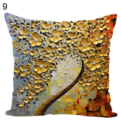 

Flower Plant Painted Throw Pillow Case Cushion Cover Sofa Bed Car Office Decor