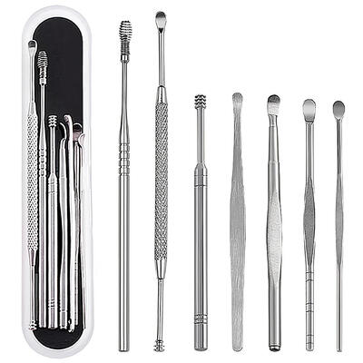 

7pcsset Stainless Steel Earpick Wax Remover Curette Ear Pick Cleaner Care