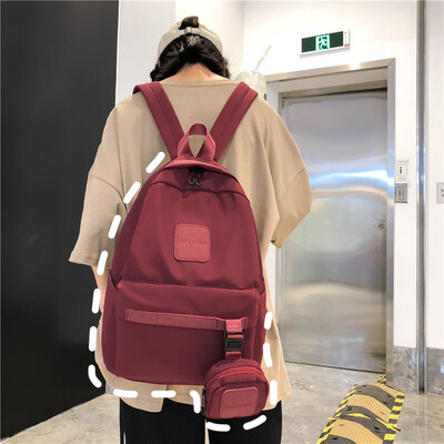 

Inswind schoolbag Korean version of female college students backpack Senior high school Sen Department Guzhuang girl Baitie campus