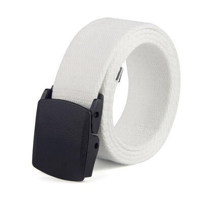 

No metal Unisex Belt Solid Color Canvas Automatic Buckle Men belt Casual youth Students Cowbody pants belt