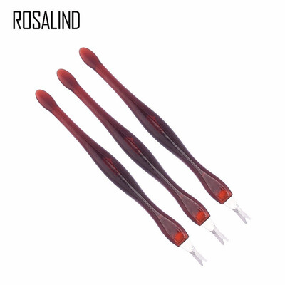 

ROSALIND 3PCS Nail Art Cuticle Pusher Dead Skin Fork for Manicure Cuticle Remove