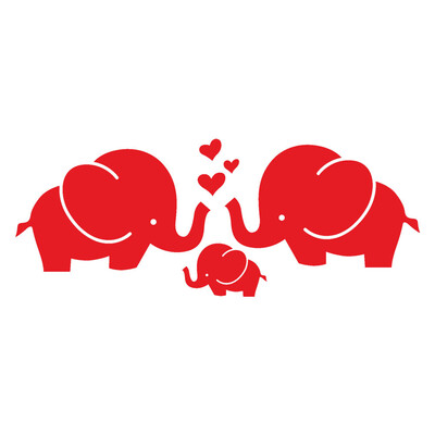 

Gobestart Elephant Removable Art Vinyl Mural Home Childrens Room Decor Wall Stickers