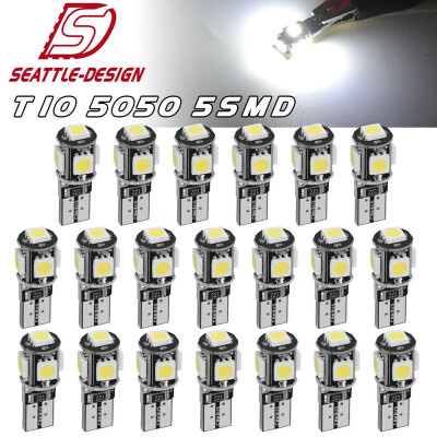 

20x Canbus Error Free T10 192 194 5050 LED Dome Map License Interior Light Bulbs