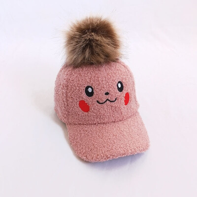 

Boys hat lamb wool new baby hat autumn&winter childrens baseball cap 5 girls cap tide 2-8 years old