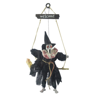 

Halloween LED Light Scary Screaming Skeleton Witch Ornament Haunted House Decor