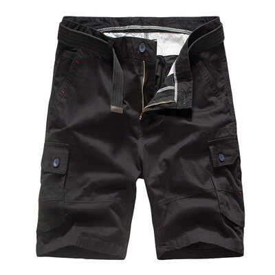 

Gobestart Mens Fashion Casual Cotton Pocket Solid Outdoors Work Trouser Cargo Short Pants