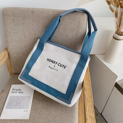 

Ins early autumn leisure bag simple canvas handbag new 2019 student tote bag ins shoulder bag