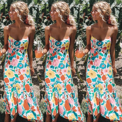 

Women Summer Boho Short Maxi Dress Evening Cocktail Party Beach Dresses Sundress