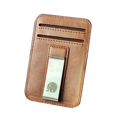 

Tailored Slim Minimalist Front Pocket Hook Blocking Leather Wallets Pocket Gifts