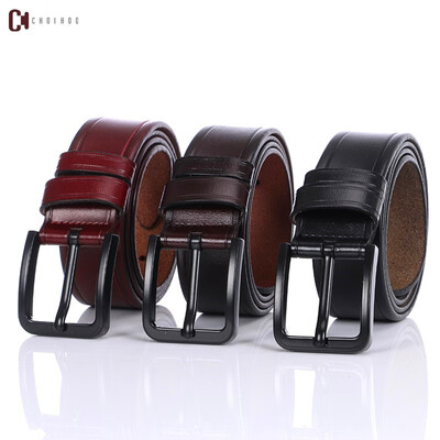 

Leather mens leather retro simple tail pants belt leather youth business casual pin buckle belt men