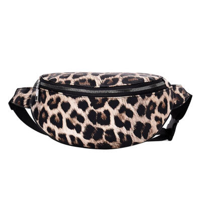 

Unisex Leopard Shoulder Waist Bags Leather Messenger Packs Chest Belt Bags