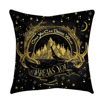 

〖Follure〗Rose Black Gold Cushion Cover Square Pillowcase Home Decoratio