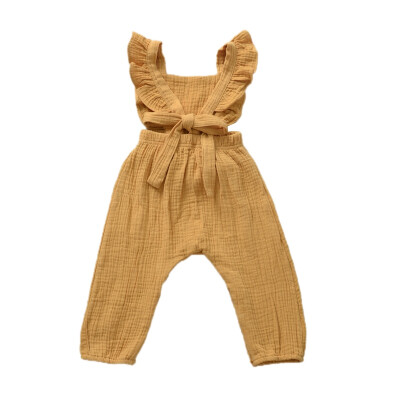 

New Born Baby Clothes Backless Striped Ruffle Romper Overalls Jumpsuit Clothes Baby Girl Clothes Baby Girl Romper kid clothes