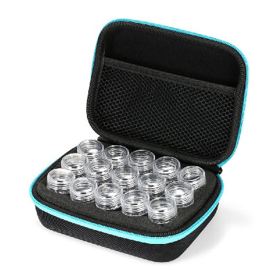 

60-Bottles Diamond Painting Box Shockproof Drop-proof Double-Zipper Closure Embroidery Rhinestones Storage Container Case--Rose Re