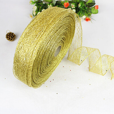 

〖Follure〗New 10m Messy Net Lock Dusting Christmas Ribbon Christmas Tree Decoration Ribbon