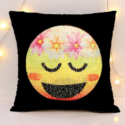 

〖Follure〗Adorable Two Sides Two Moods Pillow Cover Case Cafe Home Decor Cushion