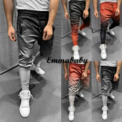 

Mens Slim-Fit Tracksuit Sport Gym Skinny Jogging Joggers Sweat Pants Trousers