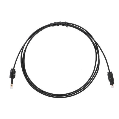 

Gold-plated Toslink to Mini Toslink Digital Optical Fiber Square to Round Interface 35mm Audio Cable 150cm Black