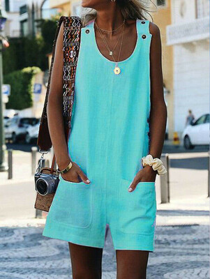 

Women Dungarees Harem Strap Pants Loose Jumpsuit Baggy Trousers Overalls Shorts