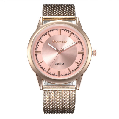 

New simple simulation plastic mesh with ladies watch