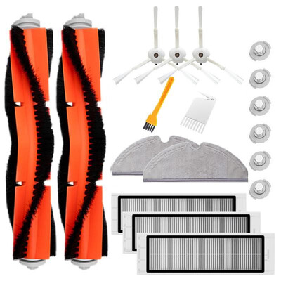 

Dust Catcher Accessories Set with 3Pcs Side Brush 3Pcs HEPA Filter 2Pcs Main Brush 2 Mop Cloth 6Pcs Watertank Filters 1Pcs Yellow