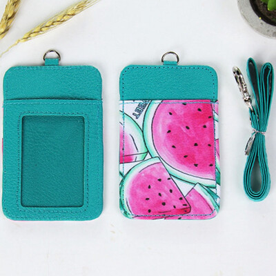 

Mini Creative Fruit Leather Card Holder Women Card Sets Cute Cartoon Id Card Holder