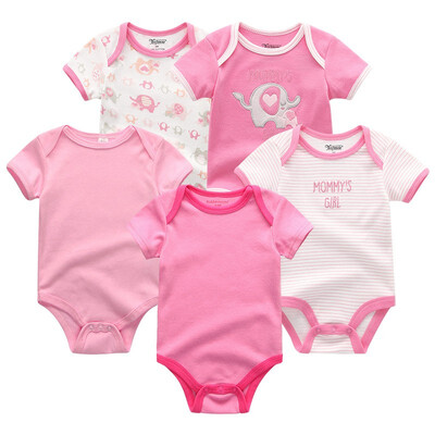 

5PCSLot Baby Bodysuits Newborn For Babies 0-12M Infant Baby Girls Clothes Jumpsuit Rompers Baby Boys Clothes Clothing Sets Cotton