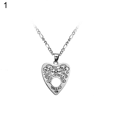 

Hollow Love Heart Pendant Witch Divination Letter Necklace Chain Fashion Jewelry