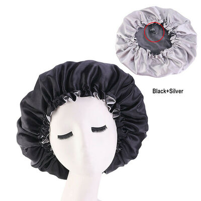 

Women Satin Bonnet Cap Night Sleep Hair Protect Head Cover Wide Band Adjust Hats