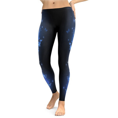 

Tailored Butterfly Printing Casual Leggings Women Yoga High Waist Pants Leggings