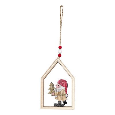 

Tailored House Shaped Christmas Tree Hanging Pendant Wooden Small Hanging Ornament