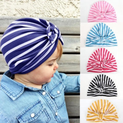 

Fashion Newborn Toddler Kids Baby Boys Girls Turban Cotton Beanie Hat Winter Cap