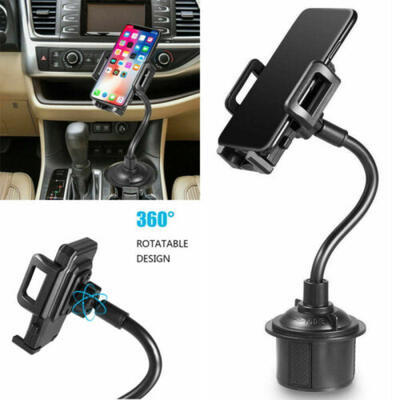 

US Universal Car Mount Adjustable Cup Holder Stand Cradle For Cell Phone Mobile