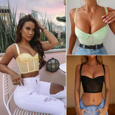 

2019 Women Strap Sleeveless Cami Vest Tank Shirt Blouse Crop Tops Camisole Tops