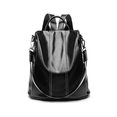 

Retro leather ladies backpack multi-functional fashion trend handbags