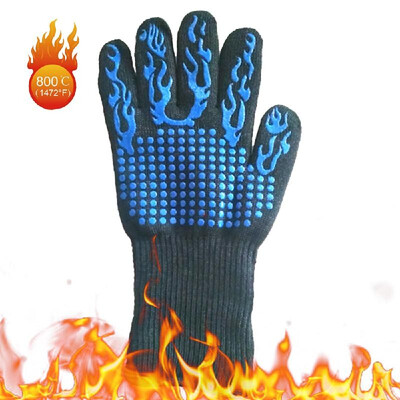 

BBQ Gloves Heat Resistant Grill Gloves Insulated Oven Mitts Non-Slip Gloves for Cooking Baking Smoker Fireplace