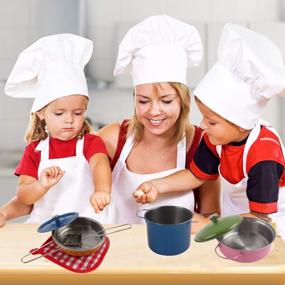 

Colorful Kitchen Complete Mini Stainless Steel Toy Kitchenware Pretend Playset