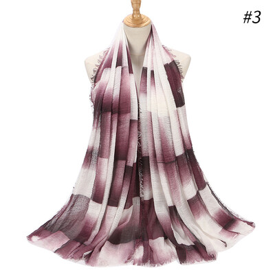 

Hairy crease printed cotton&linen geometric pattern elegant scarf hooded autumn&winter womens long scarf