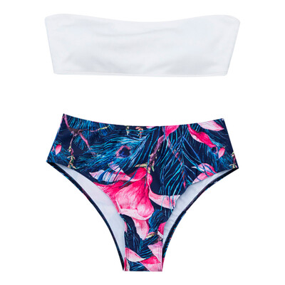 

Printing Sexy Women Bikini Set Bandage Wrap Padded Swimwear Swimsuit