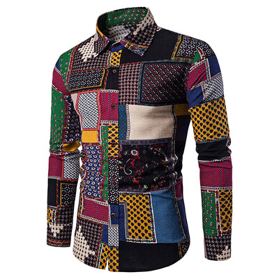 

Casual Tribal Geometric Print Shirt