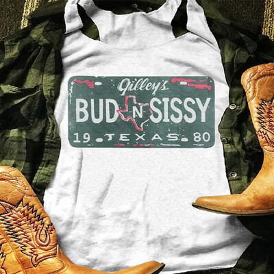 

Cross-border exclusive 2019 European&American summer new Bud N Sissy Texas round neck pullover print vest White