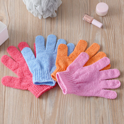 

Five Fingers Bath Towel Gloves Bath Shower Candy Colors Body Wash Skin Spa Bath Scrubber Clean Brush Bath Amenities Multicolor