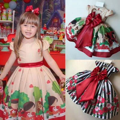 

Lovely Kids Baby Girls Floral Party Pageant Princess Bridesmaid Gown Tutu Dress