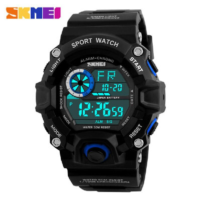 

SKMEI Digital LED 50M Water-Proof Unisex Sports Military Watches Cool Men Women Electronic Outdoor Casual Wristwatch Alarm Backlig