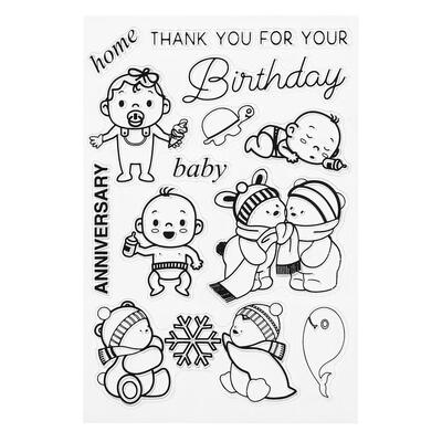 

Babies Stamp Transparent Scrapbooking Stamp Silicone Card DIY Photo Album