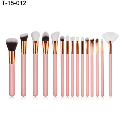 

Pro Makeup Brushes Soft Nylon Hair Wooden Handle Eye Shadow Foundation Brush Set